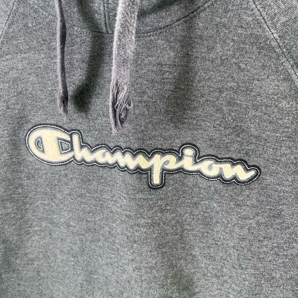 Champion Embroidered Spellout Hoodie Sweatshirt Mens M Retro Classic 1867 - Picture 2 of 7